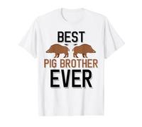 Mens Best Pig Brother Ever Boar Hunting Value Graphic T-Shirt