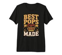 Mens Best Pops Ever Made Grandfather Crown Premium T-Shirt