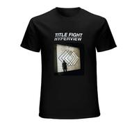 Men's Best Title Fight Hyperview Punk Rock American Band T-Shirt Black XXL