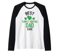 Mens Best Turkey Hunting Dad Turkey Hunter Raglan Baseball Tee