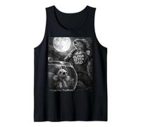Mens Betta Fish Dad Funny Vintage Horror Graphic Mens Moon Selfie Tank Top