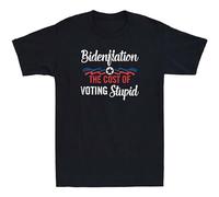 Men's Bidenflation The Cost of Voting Stupid Funny Political Quote Retro T-Shirts Black XXL