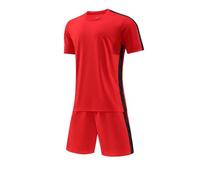Mens Big and Tall Tracksuit Set Summer Outfit 2 Piece Set Short Sleeve T Shirts and Shorts Stylish Casual Sweatsuit Set Active Sets Men's 2pcs Crewneck T-Shirt Sports Shorts Set (Red, L)