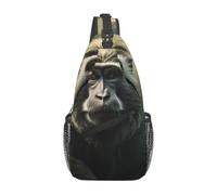 Men's big monkey Print Crossbody Sling Bag - Casual Shoulder Backpack with Adjustable Strap for Running, Hiking & Daily Commutes