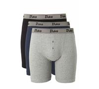 Mens Big Size 3 Pack Jersey Button Fly Boxer Shorts by Duke London in 2XL - 10XL
