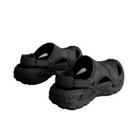Men's Big Size Wide Feet Closed Toe Sandals Summer Soft Foam Cushioned Anti-Slip Breathable Adjustable Strap Slip-On Outdoor Driving Beach Casual Water Shoes(Black,10.5 UK)