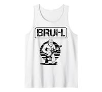 Mens Bigfoot Sasquatch Playing Banjo, Bruh Meme Tank Top