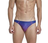 Mens Bikini Swimwear Sexy Swim Briefs Print Gradient Dots Pattern Low Waist Swimsuit with Drawstring, Dark Blue, M