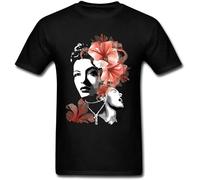 Men's Billie Holiday Art T Shirt Black 3XL