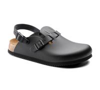 Birkenstock 1018226-44 Kay Superlauf Women's Clogs, WB, Natural Leather, Black, Regular, Size UK 9.5 (EU 44), Clog Sandals Slippers, Mules, Low Shoes, Instep Straps