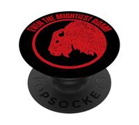 Mens Bison Even The Mightiest Roam Summer Vacation PopSockets Adhesive PopGrip