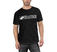 Men's Bizkit Rap Rock Limp Band Short Sleeve T-Shirt Simple and Basic Crew Neck Shirt Casual Multi-Sided Printed Tops Black L
