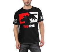 Men's Bizkit Rap Rock Limp Band Short Sleeve T-Shirt Simple and Basic Crew Neck Shirt Casual Multi-Sided Printed Tops Black L
