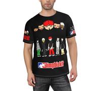 Men's Bizkit Rap Rock Limp Band Short Sleeve T-Shirt Simple and Basic Crew Neck Shirt Casual Multi-Sided Printed Tops Black M