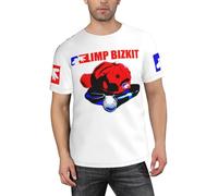 Men's Bizkit Rap Rock Limp Band Short Sleeve T-Shirt Simple and Basic Crew Neck Shirt Casual Multi-Sided Printed Tops Black L