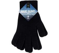 Men's Black Acrylic Magic Gloves (1 Pair) - Super Stretchable, One Size Fits All, Ideal for Cold Weather