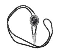 Men'S Black Agate Bolo Tie Stylish Western Necktie Shirt Collar Accessory for Special Occasions and Daily Wear