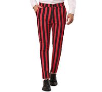 Men's Black and White Striped Trousers - Suit Trousers Jogging Style Men's: Slim Fit Men's Trousers Comfortable Streetwear with Button Hiking Trousers Comfortable Fabric Trousers Business & Leisure