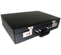 Mens Black Briefcase Womens Quality Faux Leather Business Attache Case School Office Bag