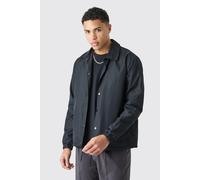 Mens Black Collared Coach Jacket, Black S