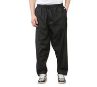 Men's Black Comfort Thobe Trousers Pants Lounge Elasticated Zip Pockets Premium Quality - Black L