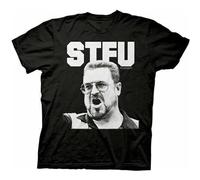 Mens Black Crime Comedy Movie The Big Lebowski STFU Walter Photo T-Shirt tee Black L