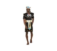 Smiffys Egyptian King Costume, Black Tunic & Headdress, Legends & Myths Fancy Dress, Ancient Egypt Dress Up Costumes