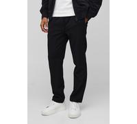 Mens Black Elasticated Waist Tapered Smart Woven Jogger, Black XS