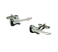 Mens Black Electric Guitar Cufflinks & Gift Box By Onyx Art Player