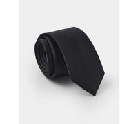 THE SAVILE ROW COMPANY LONDON Men's Skinny Silk Tie - Black Fine Twill