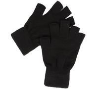 Mens Black Fingerless Gloves One Size Fits All by MAGIC GLOVES