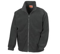 Mens Black Fleece Jacket Polatherm Result R36A Zip Up Warm Sports Workwear