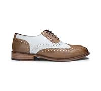 Mens Black Gatsby Oxford Real Leather Classic Formal Laced Vintage Brogue Shoes
