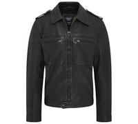 Men's Black Lamb Leather Biker Zipped Vintage Jacket