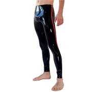 Men's Black Latex Leggings,Handmade 100% Natural Rubber Latex Pants,Suitable for Cosplay Novelty Latex Club Costumes, Black, Medium