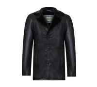 Men's Black Leather Classic Soft Real Italian Leather Blazer Jacket Coat