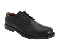 Mens Black Leather Fulfit Plain Gibson Shoe