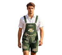 Men's Black Leather Trousers with Braces Traditional Trousers with Beer Pattern Vintage Comfortable Oktoberfest Trousers Regular Wide Leather Trousers for Bavarian Folk Festivals