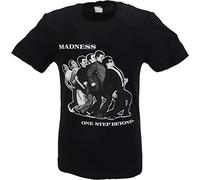 Mens Black Madness One Step Beyond Funny t Shirts for Men