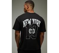 Mens Black Man Active Bronx Gym Oversized T-shirt, Black L