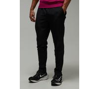 Mens Black Man Active Tapered Stretch Woven Zip Hem Jogger, Black S