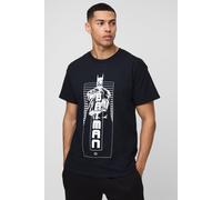 Mens Black Oversized Batman License T-Shirt, Black L