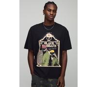 Mens Black Oversized Black Sabbath License Printed T-Shirt, Black S