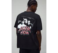 Mens Black Oversized Blink 182 License Printed T-Shirt, Black S