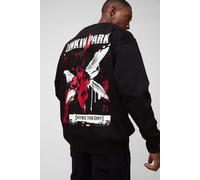 Mens Black Oversized Linkin Park Band License Print Sweatshirt, Black M