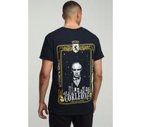Mens Black Oversized The Godfather License Printed T-Shirt, Black XS