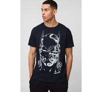 Mens Black Regular Fit Batman License Printed T-Shirt, Black S