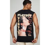 Mens Black Regular Fit Playboy License vest, Black M