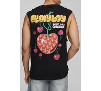 Mens Black Regular Fit Playboy License vest, Black S