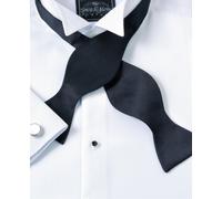 Men's Black Self Bow Silk Tie - Savile Row Company